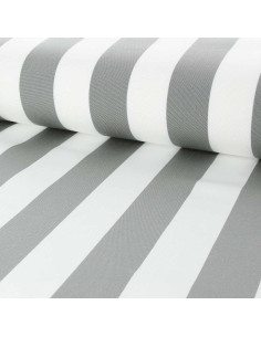 Deck chair fabric - White and gray