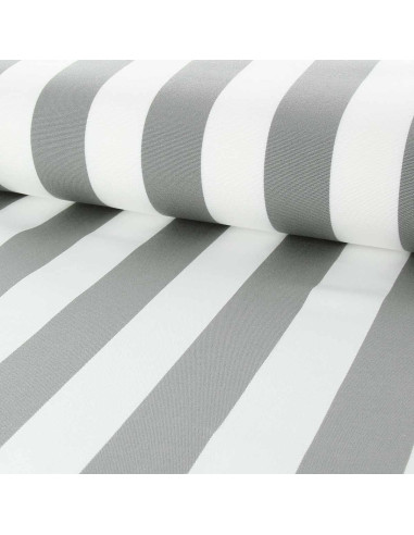 Deck chair fabric - White and gray