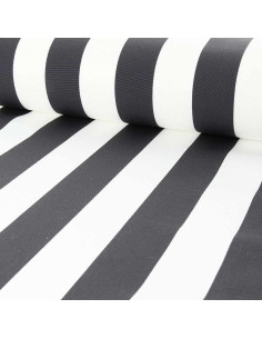 Deckchair fabric - White and storm