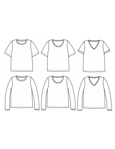 Tanger T-shirt Pattern - Ikatee
