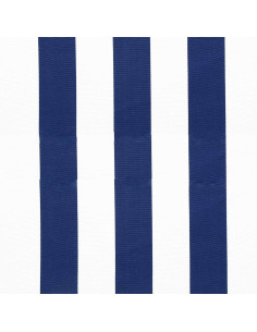 Deck chair fabric - White and navy blue 2