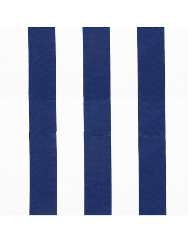Deck chair fabric - White and navy blue