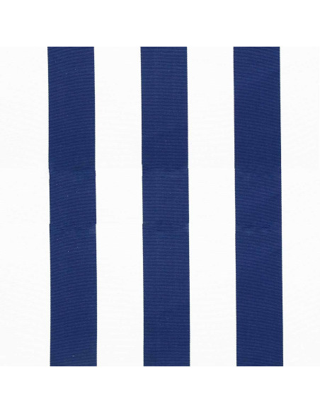Deck chair fabric - White and navy blue