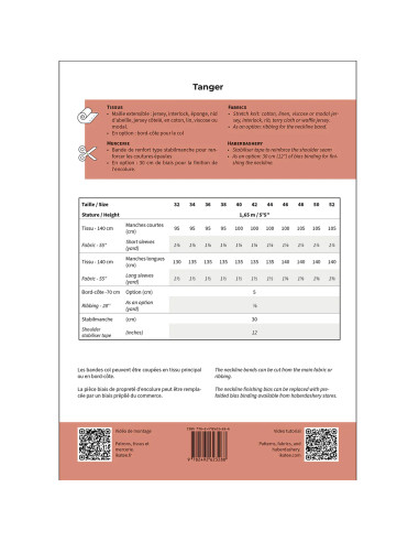 Tanger T-shirt Pattern - Ikatee
