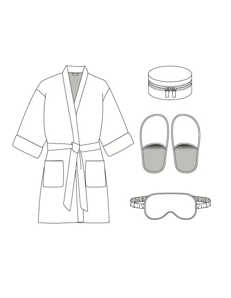 Alexandria Kimono and Bath Set Pattern - Ikatee