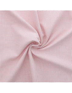 Vichy fabric small checks - Old pink