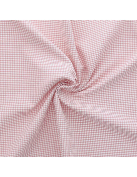 Vichy fabric small checks - Old pink