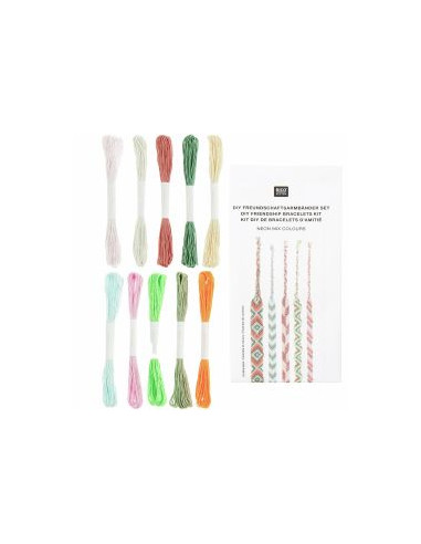 Brazilian bracelet kit - Neon mix colors