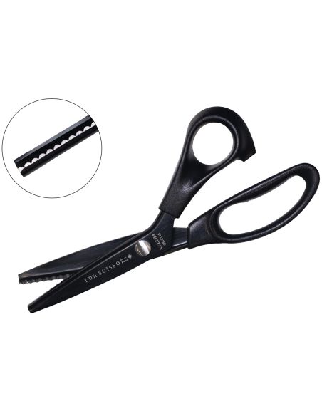 Midnight Black Scalloped Pinking Shears 23 cm LDH