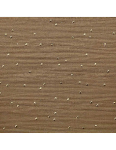 Double gauze cotton fabric with mini golden dots - Camel 2