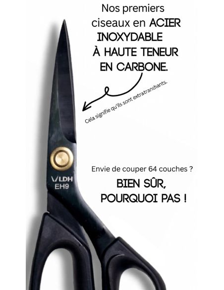 Deluxe ergonomic sewing scissors 25 cm LDH