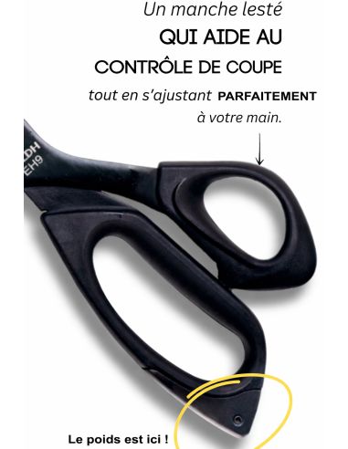 Deluxe ergonomic sewing scissors 23 cm LDH