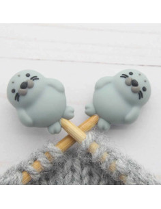 Stitch stoppers for knitting needles - Little seal