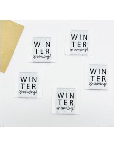 Set of 5 woven sew-on labels "Winter is coming" 2