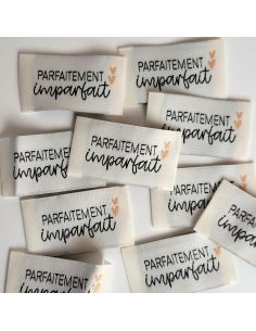 Set of 5 woven labels to sew Perfectly imperfect