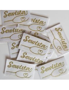 Set of 5 Sewista woven sew-on labels