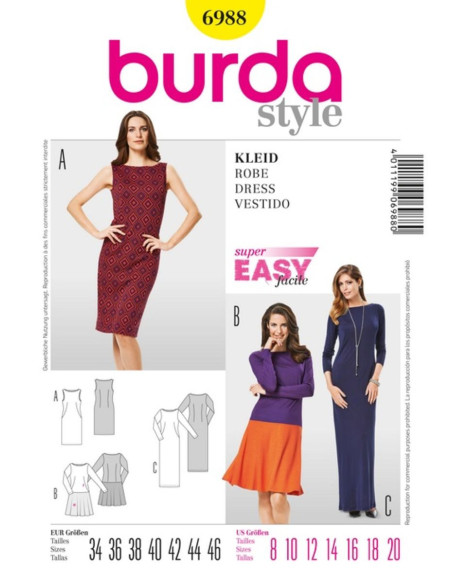 Dress pattern - Burda 6988