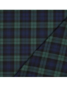 Scottish tartan fabrics - Blue and green