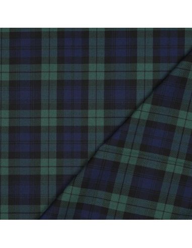 Scottish tartan fabrics - Blue and green