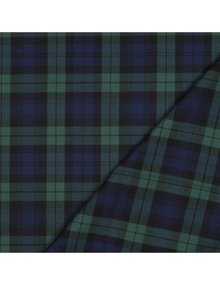 Scottish tartan fabrics - Blue and green