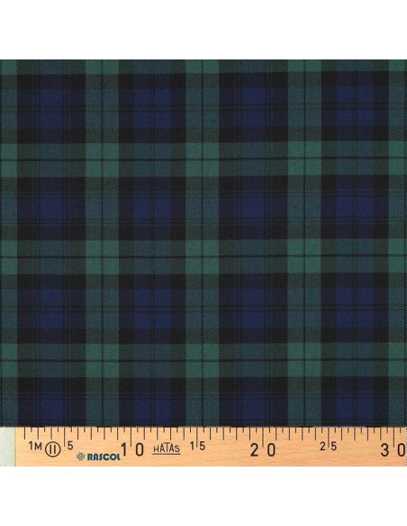 Scottish tartan fabrics - Blue and green
