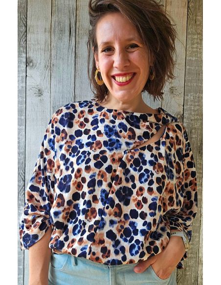 Viscose fabric with a satin effect - Chic wild ecru