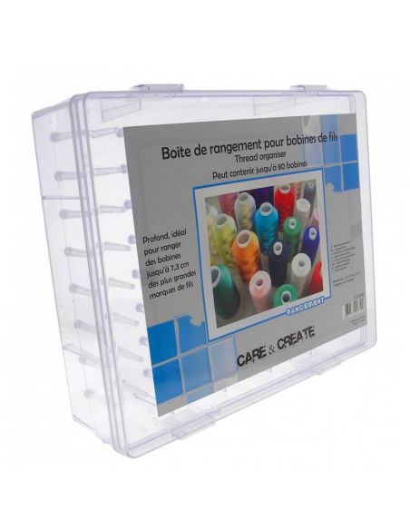 XL storage box for 80 spools of thread