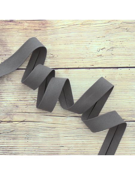 Organic cotton bias - Storm gray