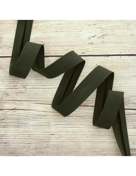 Organic cotton bias - Military green