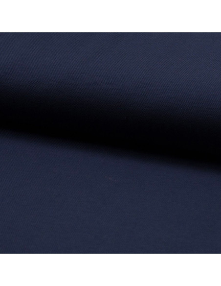 Cotton piqué fabric for polo shirts - Navy blue