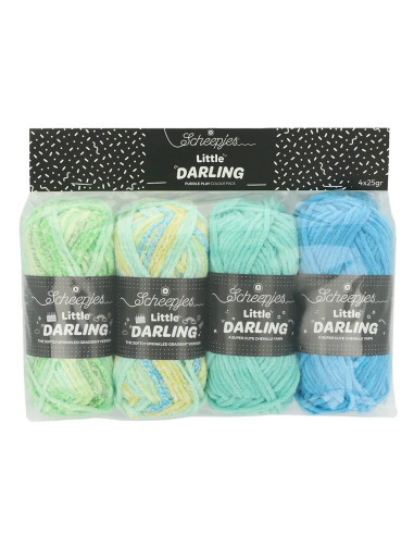Pack of 4 Scheepjes Little Darling Sprinkled Balls - Puddle Play