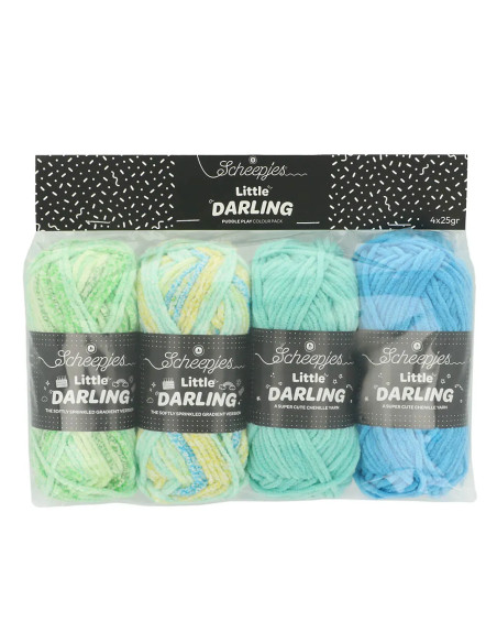 Pack of 4 Scheepjes Little Darling Sprinkled Balls - Puddle Play