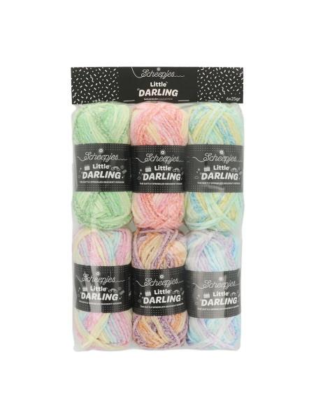 Pack of 6 Scheepjes Little Darling Sprinkled Balls - Sugar Rush