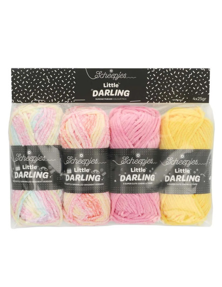 Pack of 4 Scheepjes Little Darling Sprinkled Balls - Sundae Parade