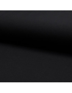 Cotton piqué fabric for polos - Black