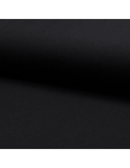 Cotton piqué fabric for polos - Black