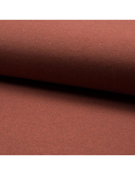 Glitter sweat fabric - Terracotta