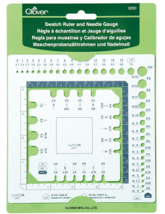 Sample ruler and needle gauge