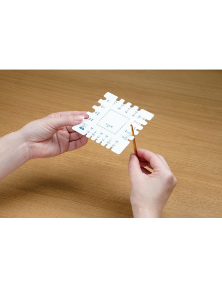 Sample ruler and needle gauge