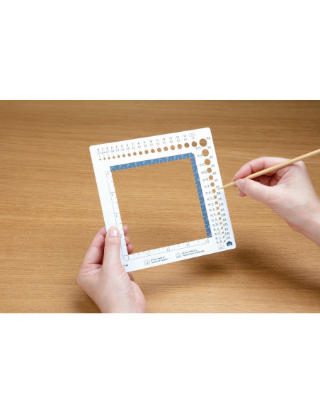 Sample ruler and needle gauge
