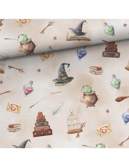 Tissu coton premium - Couronnes sauvages