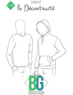 Men's Sweatshirt Pattern The Casual - Les BG