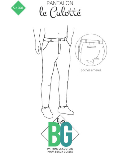 Men's Chino Pants Pattern Le Culotté - Les BG