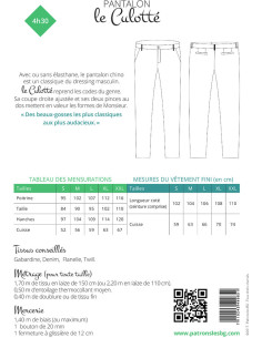 Men's Chino Pants Pattern Le Culotté - Les BG 2
