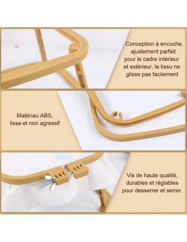 Support de broderie double niveau - Moutarde