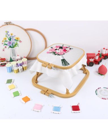 Support de broderie double niveau - Moutarde