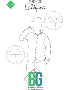 Men's Shirt Pattern L'Élégant - Les BG
