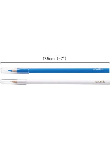 Set de 2 crayons craies couture effaçables à l'eau - Blanc et bleu