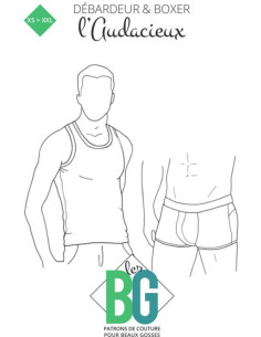Boxer and tank top pattern for men L'Audacieux - Les BG
