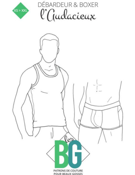 Boxer and tank top pattern for men L'Audacieux - Les BG